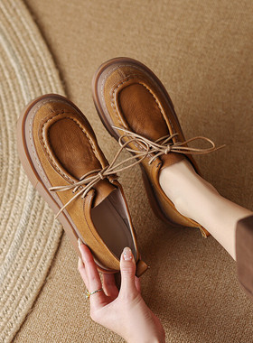 Walker Shop高帮鞋女鞋2025冬季新品时尚休闲皮鞋百搭舒适保暖鞋