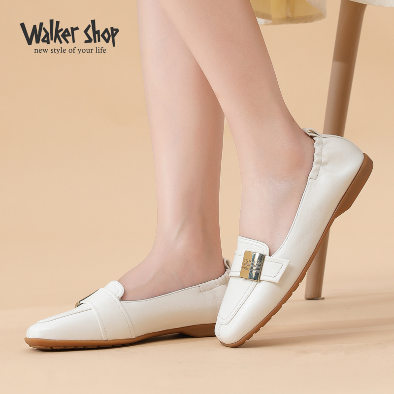 真皮奶奶鞋WalkerShop平底百搭