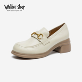 通勤单鞋 Walker 子 新款 英伦风一脚蹬小皮鞋 Shop乐福鞋 女2025春季