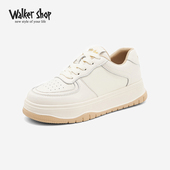 休闲小白鞋 Walker 女鞋 厚底增高轻便面包鞋 Shop板鞋 女2025年春季