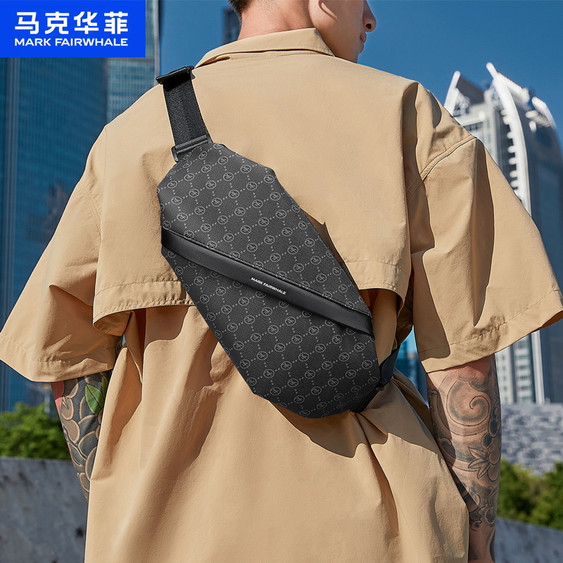 马克华菲斜挎包潮牌休闲胸包