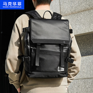马克华菲背包男士双肩包大容量商务旅行电脑包时尚潮流大学生书包