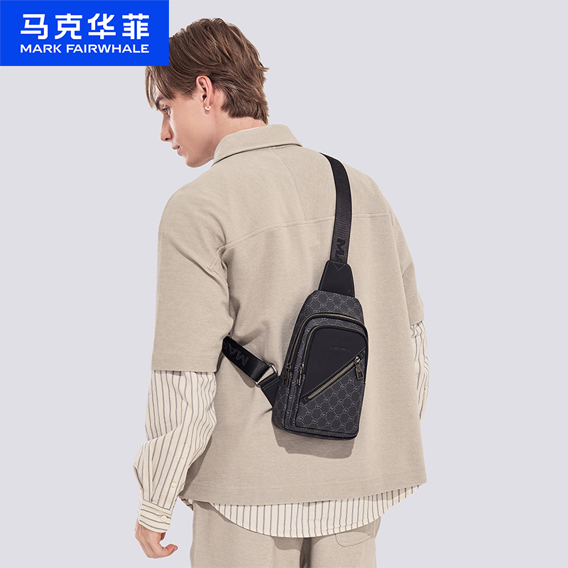 马克华菲胸包男士斜挎包单肩包潮