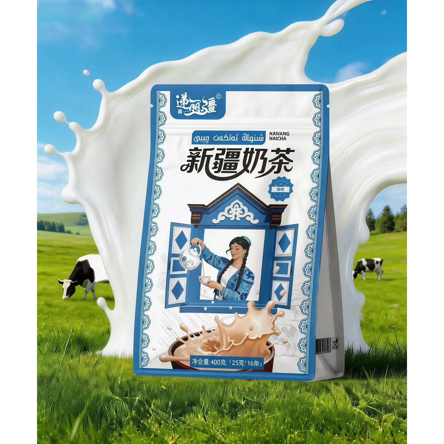 新疆特产新疆老奶茶400g/袋独立包装咸味/原味办公校园早餐午后茶