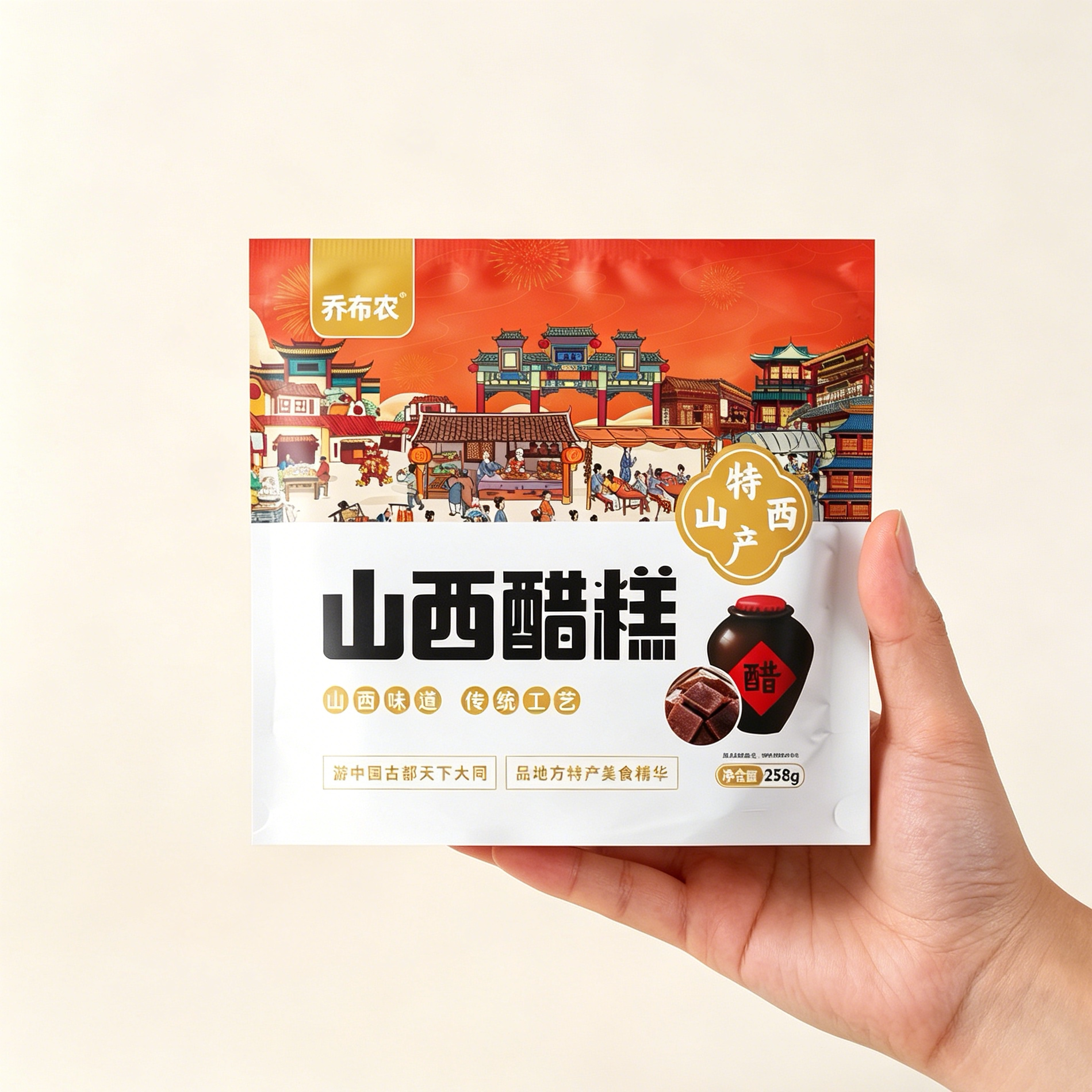 乔布农沙棘果糕醋糕酸枣糕山楂糕酸甜味果糕孕妇休闲零食伴手礼