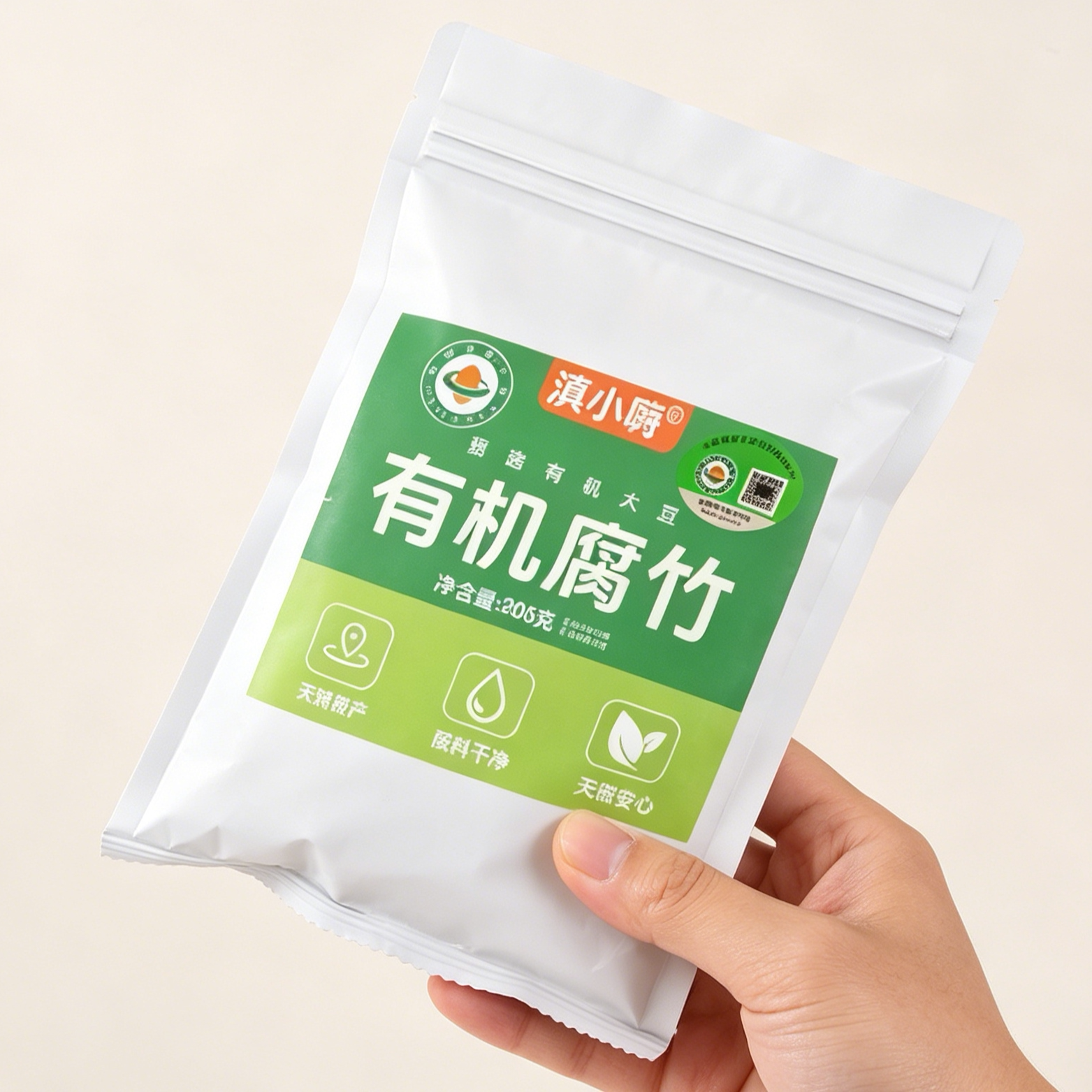 滇小嗨有机腐竹干货纯正石屏干豆腐竹段豆腐皮豆制品火锅食材凉拌