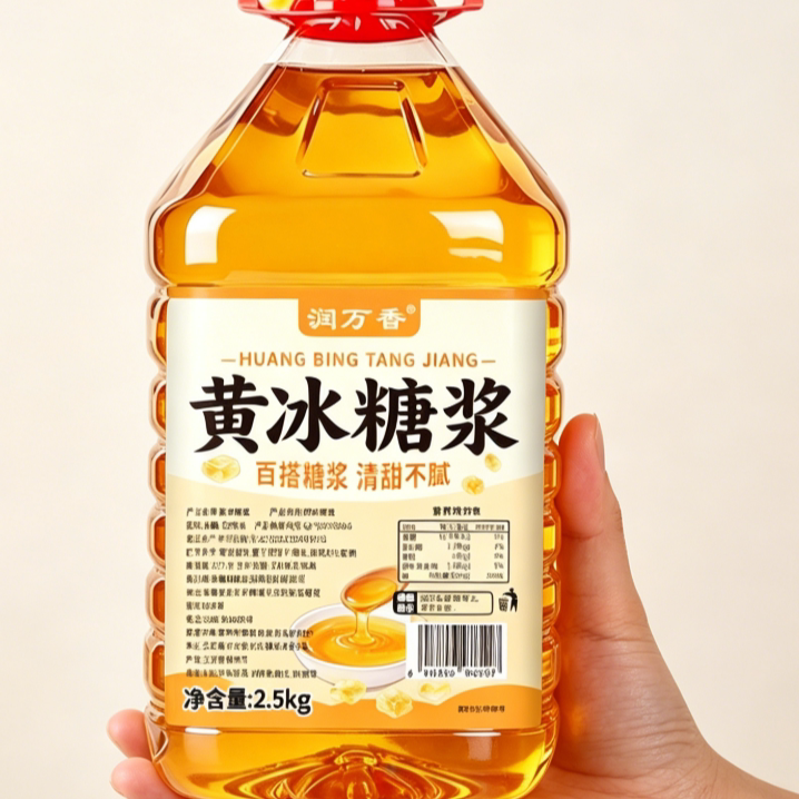 润万香【大桶装】黄冰糖浆做手打柠檬茶奶茶蘸抹摆摊增甜