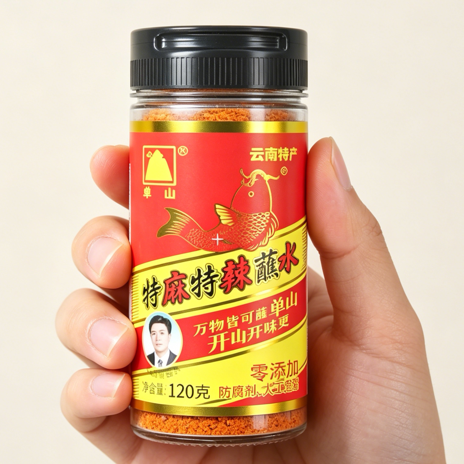 单山云南蘸水瓶装120g辣椒面沾水调料火锅烤肉香麻辣孜然蘸料腌料