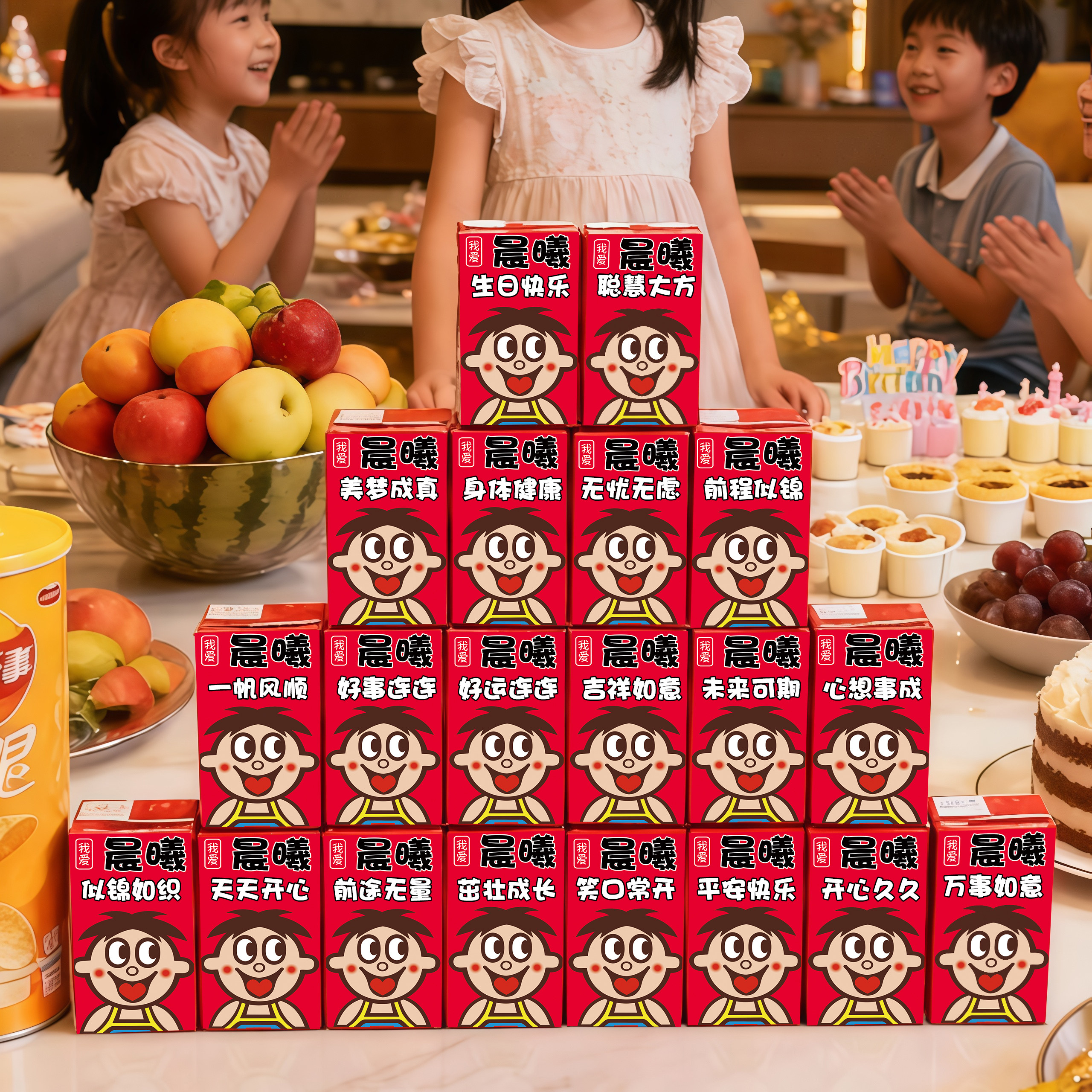 旺仔贴纸定制儿童女孩生日派对装饰道具可乐贴男孩周岁氛围布置,节庆用品/礼品,创意贴纸,淘宝优惠券,粉丝福利购,淘宝优惠卷