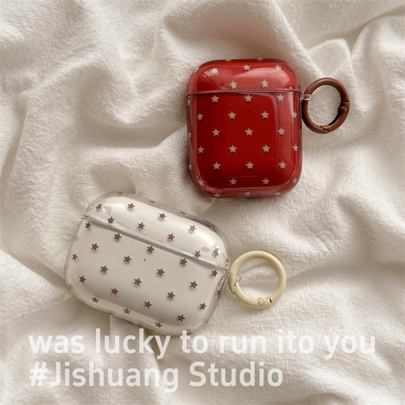 ins简约波点耳机保护套