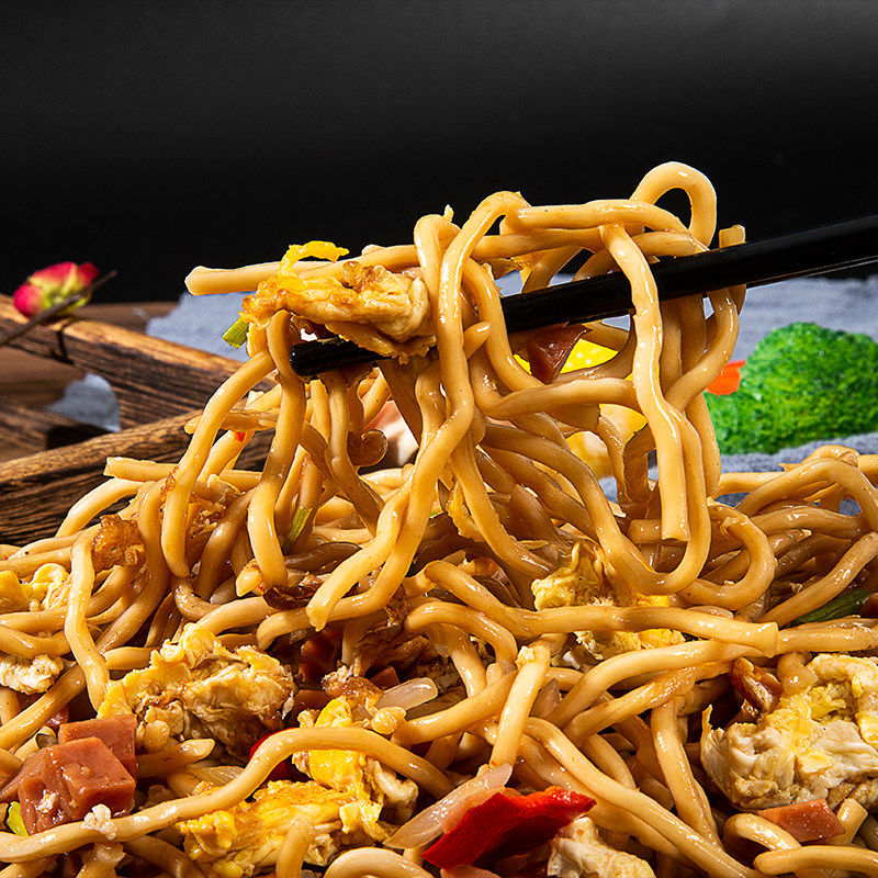 安徽芜湖巢湖无为特产襄安炒面肉丝鸡蛋炒面凉面早餐面点面条小吃