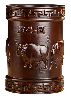 黑檀木五牛图书桌家居客厅工艺品