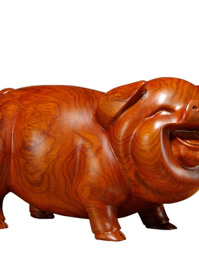 十二生肖可爱猪雕刻客厅桌面