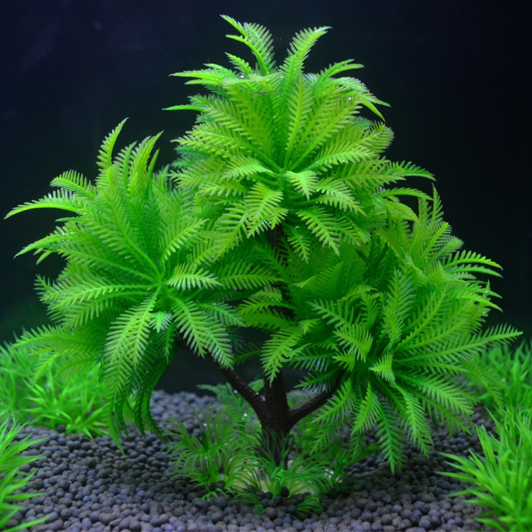 高端鱼芝景鱼缸造景仿真假水草水族箱装饰品塑料水草植物