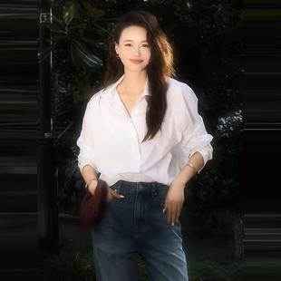 JOYIASS法式设计感小众白色衬衫外套女2025年秋季新款显瘦高级感
