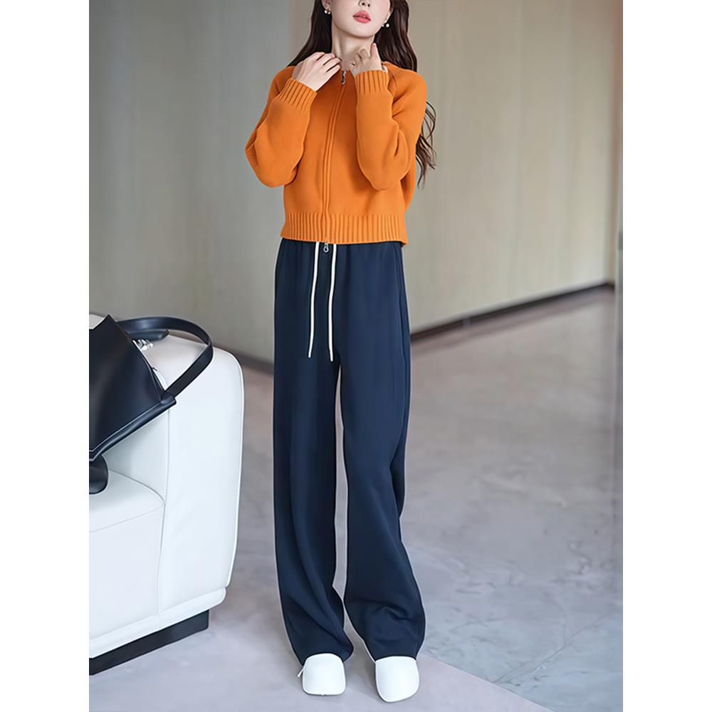 JOYIASS秋冬女奶系穿搭一整套小个子温柔系针织衫炸街洋气休闲裤