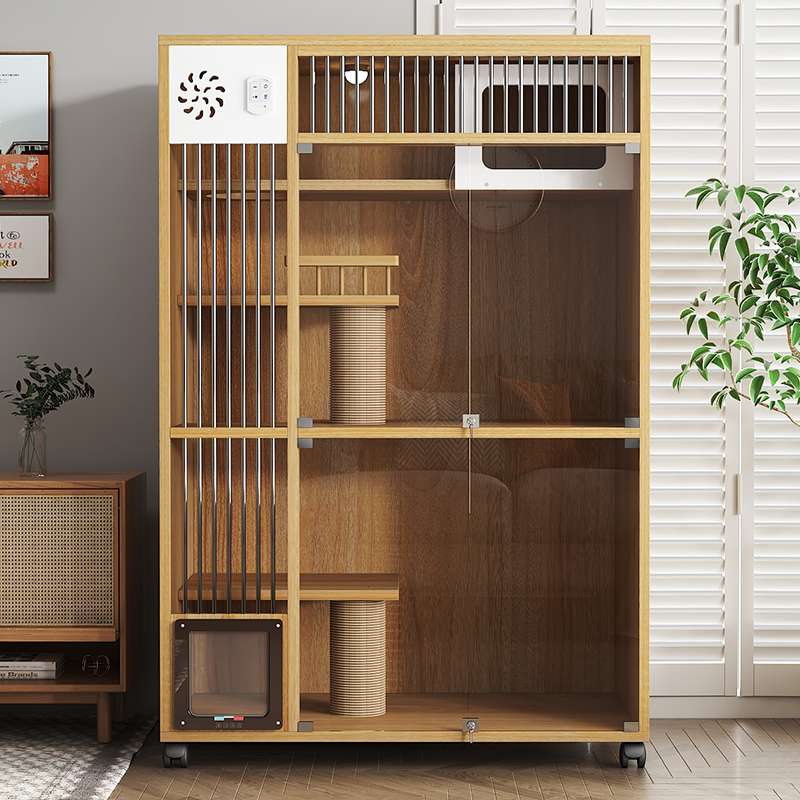 七夕旺猫笼别墅实木防水宠物