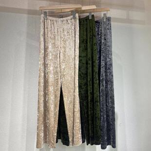 ZCHI 弹力丝绒直筒裤 6UTJS555 多多还是多多