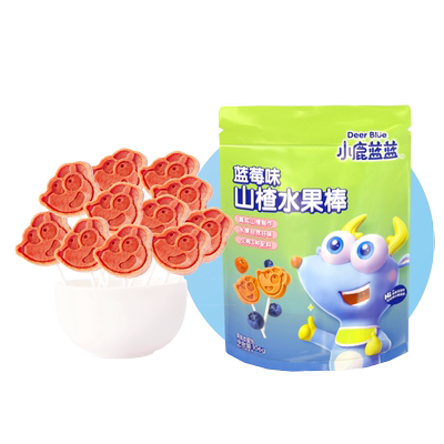 u先【小鹿蓝蓝_山楂棒44g】水果条酸甜可口儿童零食