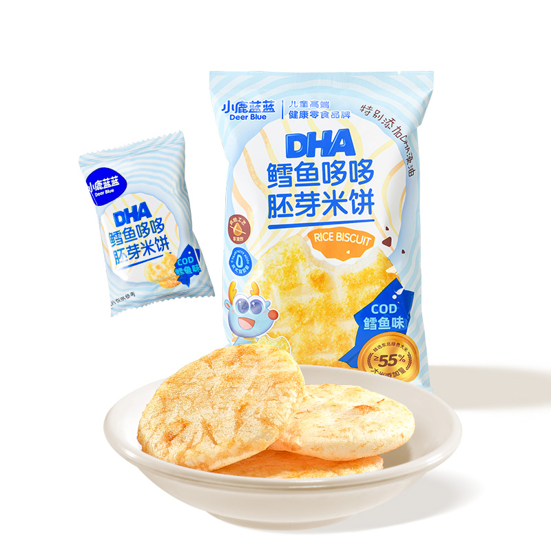 小鹿蓝蓝胚芽米饼宝宝磨牙零食