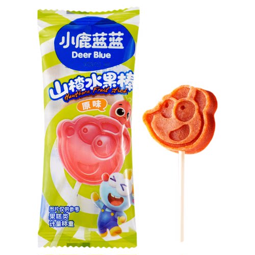 鲜果打浆小鹿蓝蓝山楂水果棒