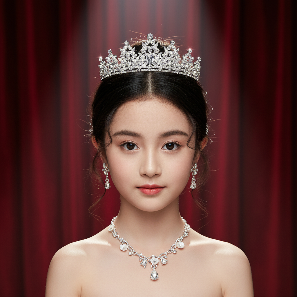 儿童公主生日皇冠头饰女童王冠发夹发箍走秀小女孩发饰儿童配饰