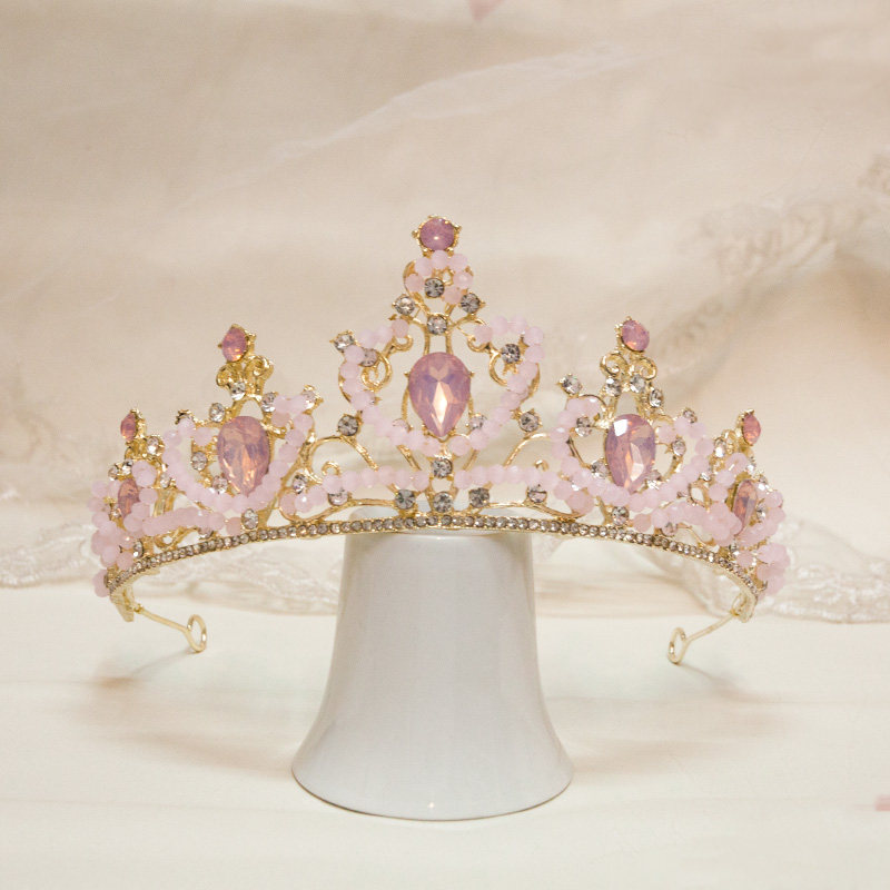 猫乐猫粉色儿童皇冠头饰