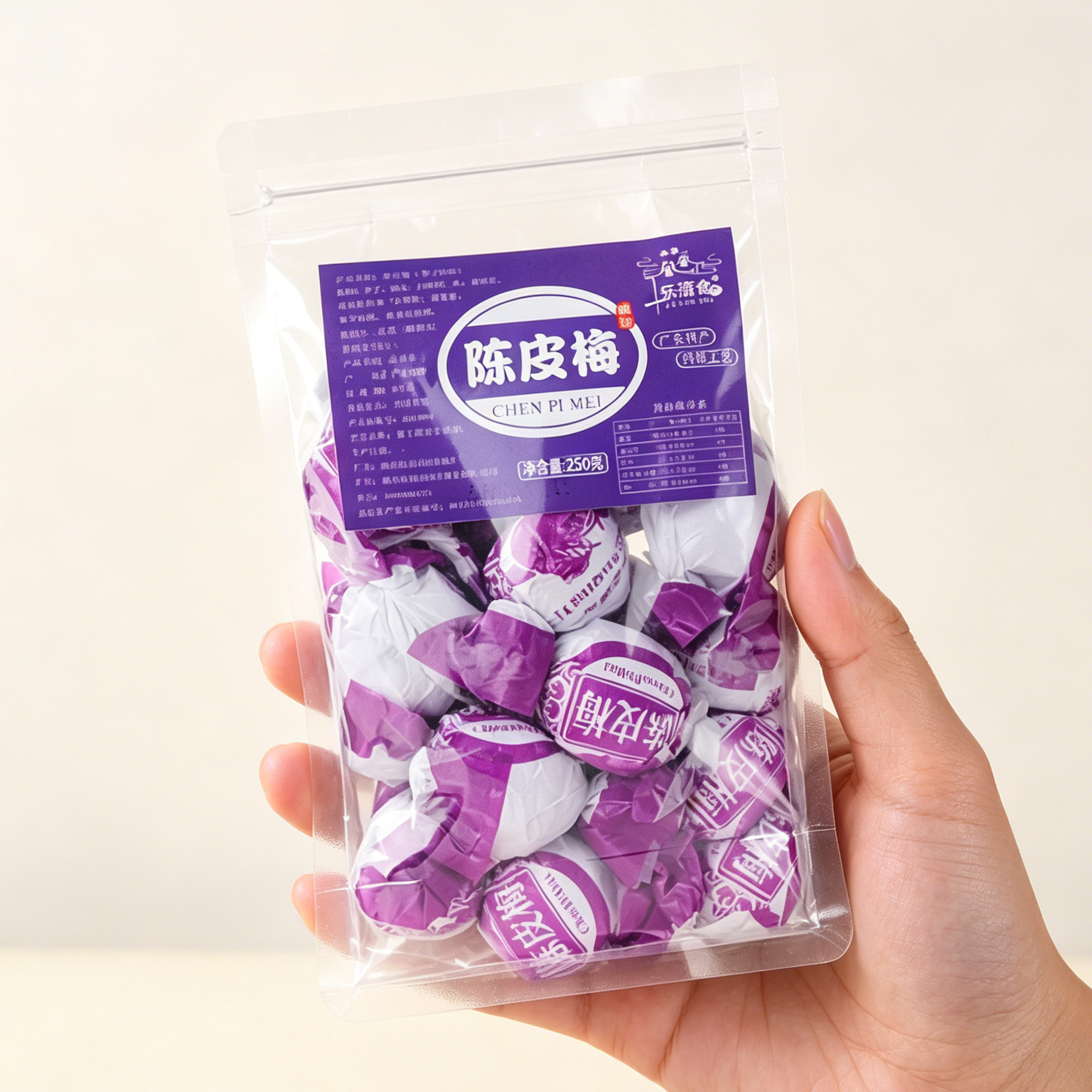 乐落食年货宏泰记陈皮梅嘉应子加应子话梅蜜饯喜糖广东特产怀旧零
