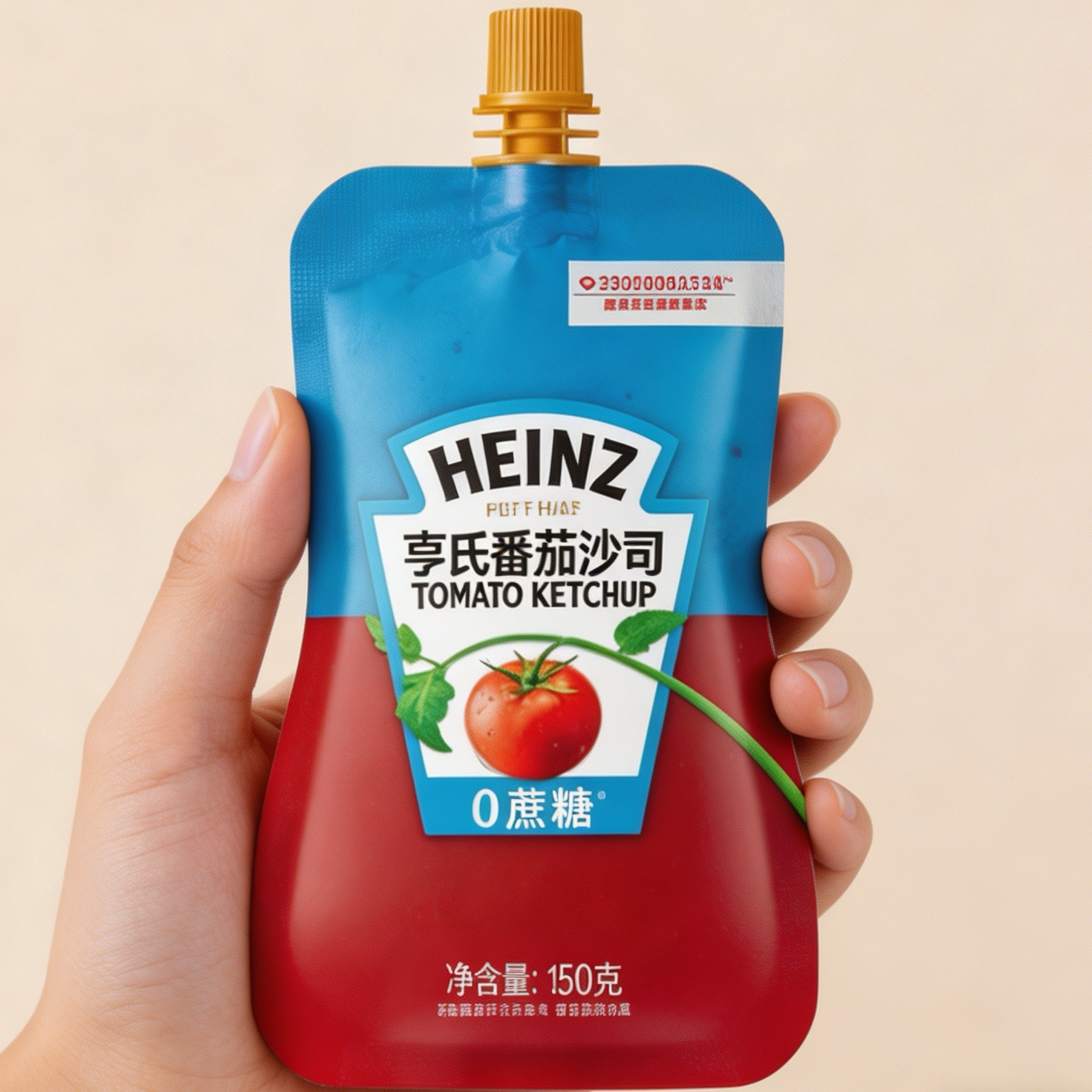 亨氏番茄酱0蔗糖150g番茄沙司披萨意面汉堡薯条手抓饼点蘸调味酱