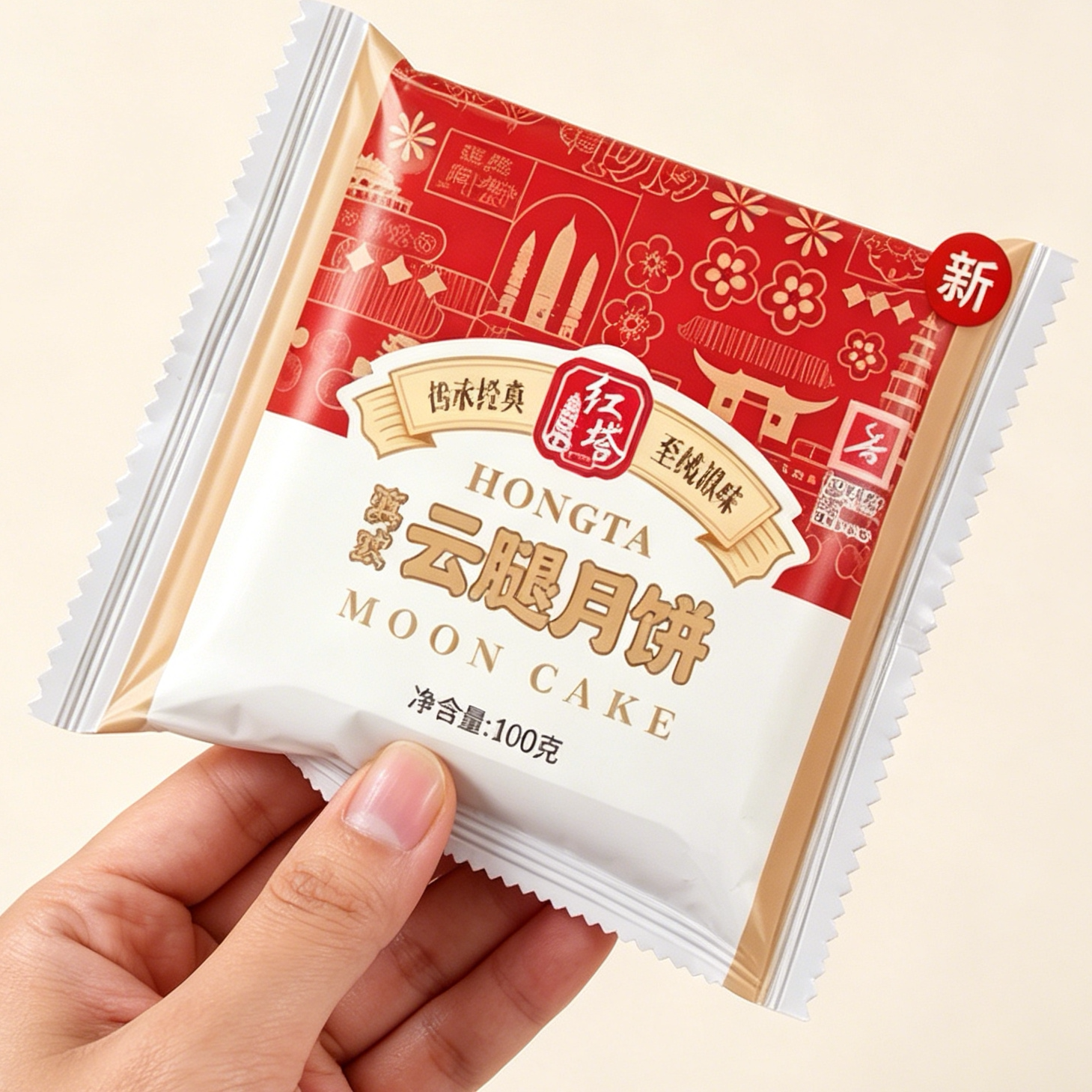 红塔云腿月饼100克宣威火腿荞麦月饼云南特产滇式中秋传统礼盒装