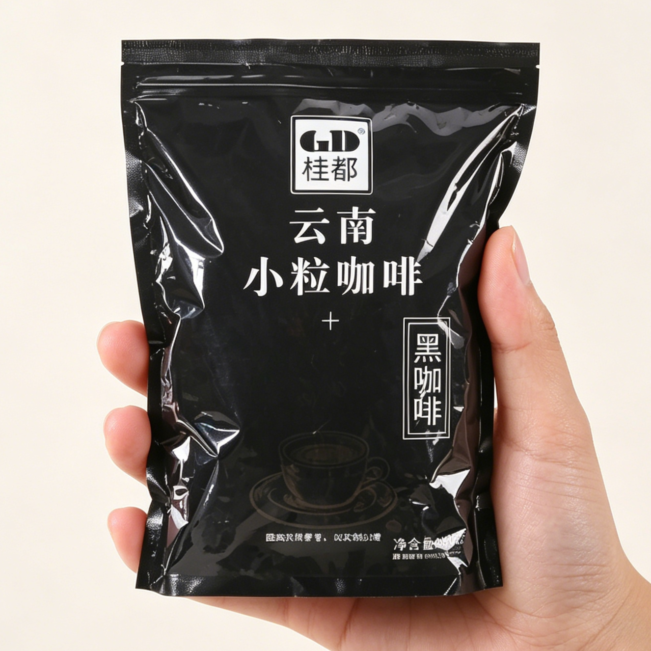 桂都云南农科院黑咖啡无添加蔗糖减燃美式速溶云南小粒纯黑咖啡粉