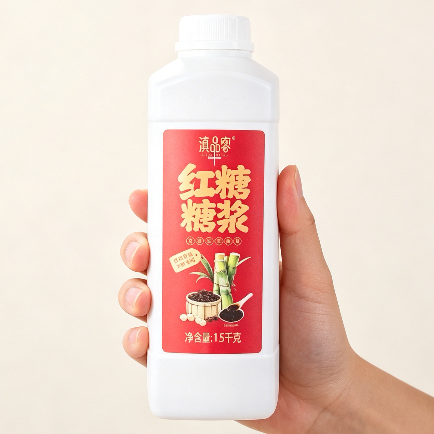 滇品客红糖糖浆液体红糖黑糖挤压瓶冰粉凉虾奶茶店商用家用红糖水