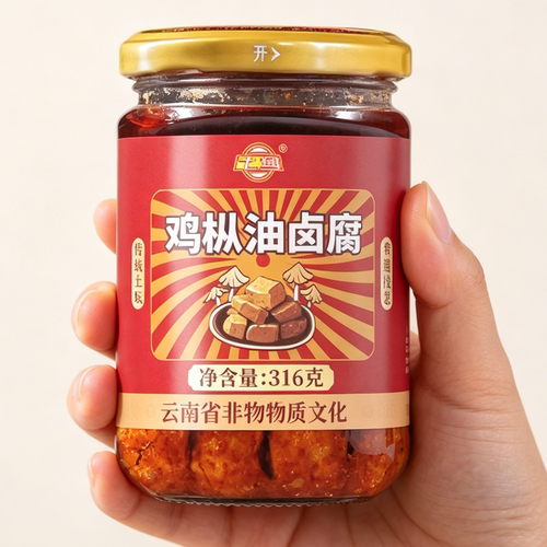 七甸云南特产非遗鸡枞油腐乳瓶装豆腐乳红油臭豆腐酱下饭蘸料卤腐
