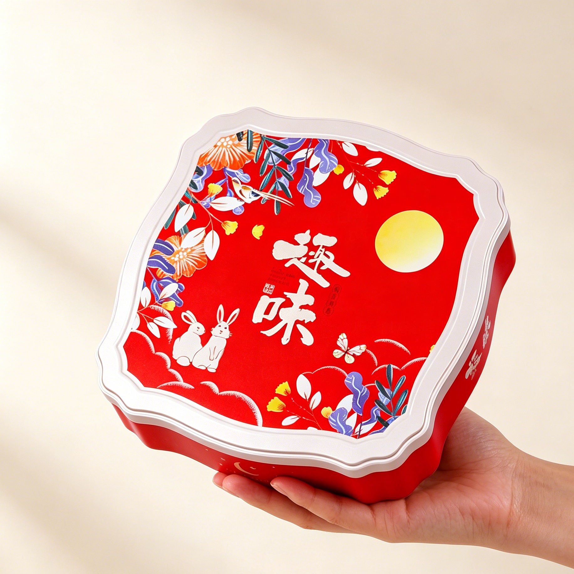 潮式朥饼潮汕贵屿传统中秋月饼礼盒 蛋黄酥老式喜饼双蛋黄乌豆沙