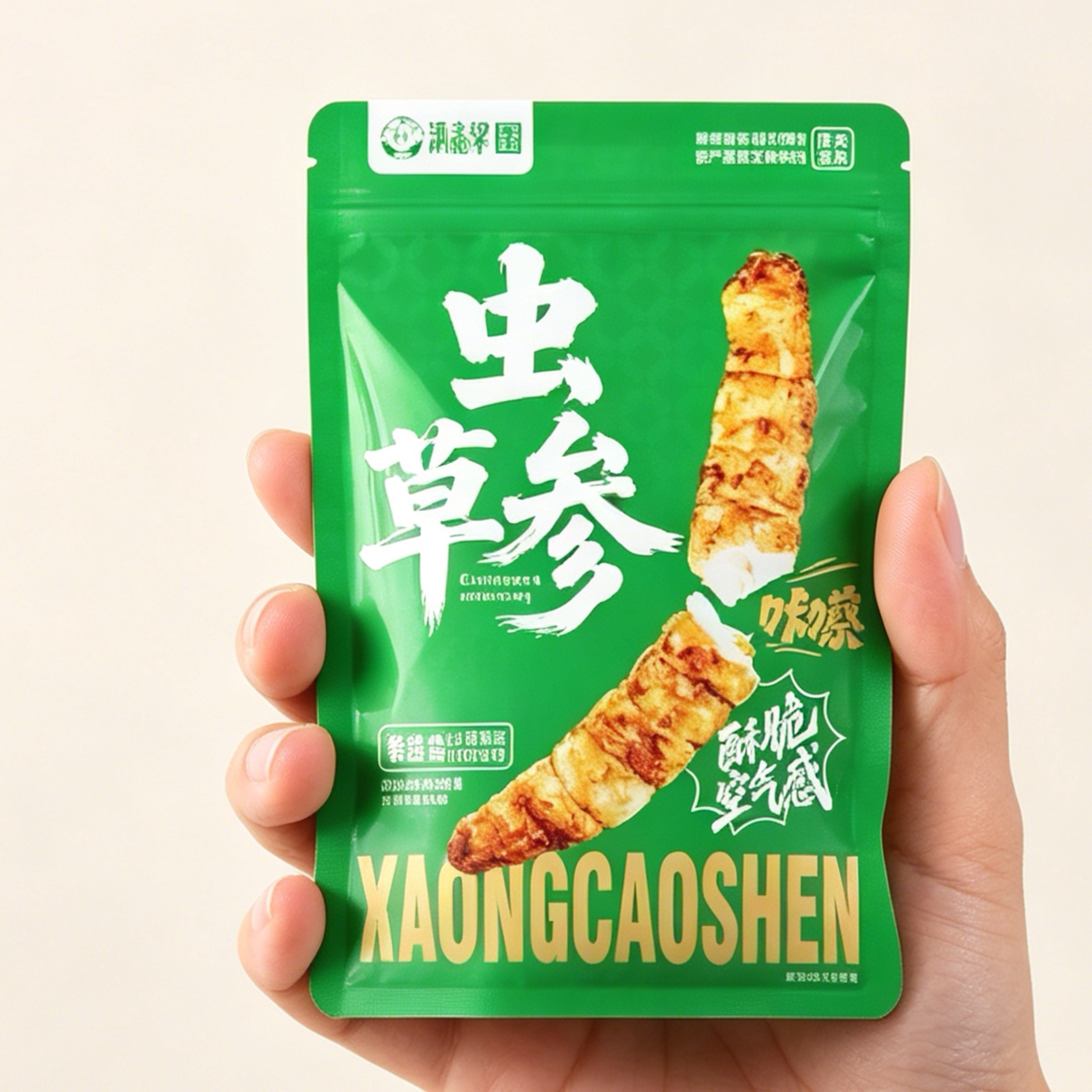 滇品客农科院云南虫草参地参零食即食香酥原味麻辣味番茄味雪参