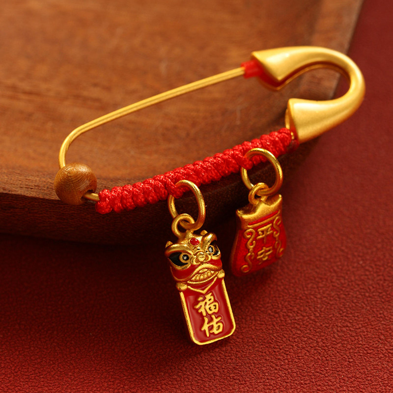 孕妇宝宝婴儿沙金别针防惊吓图片