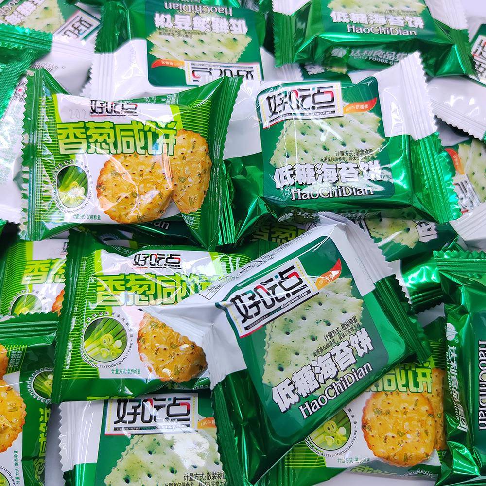 好吃点香葱咸饼干海苔饼酥脆苏打饼干独立小包装酥脆早餐小零食