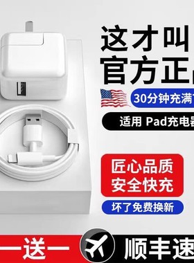 适用ipad充电器mini/Air/2/3/4/5苹果12充电头ipad平板pro快充iphone11手机X插头6s一套装7数据线原正品装6/5