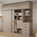 政府补贴2026家用卧室推拉门衣柜实木质出租房小户型实用柜子定制