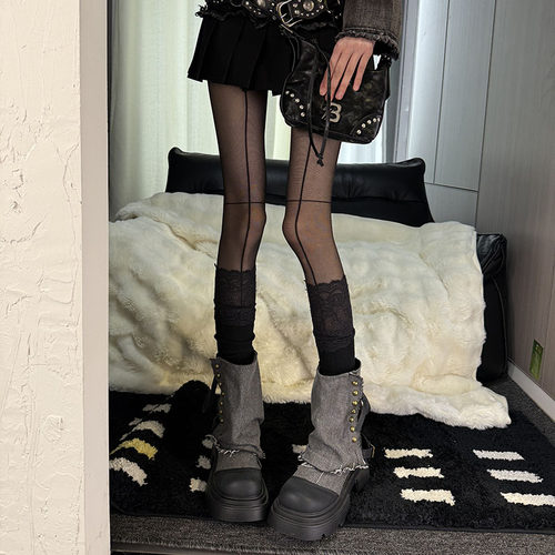 十字黑线暗黑机车高街小众未来y2k亚文化废土朋克涩谷异域鬼马