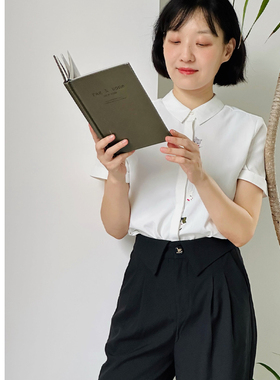 MissPatina 英伦学院风高腰西裤直筒裤通勤显瘦百搭