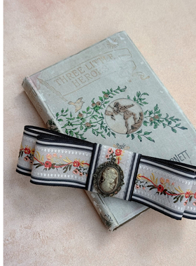 MP手作古典花纹丝带美人头蝴蝶结发夹发饰