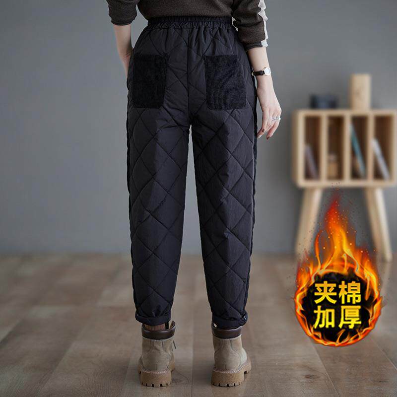 ROUMIKL东北零下40度防寒裤女士外穿冬季超好看加绒加厚哈伦萝卜