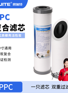 10寸通用PPC棉椰壳炭复合滤芯净水器纯水机水过滤除泥沙铁锈余氯