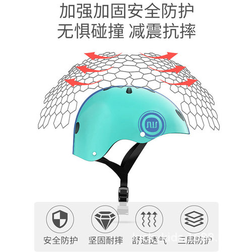 儿童轮滑护具头盔骑行全套装滑板溜冰平衡车自行车运动护膝Helmet