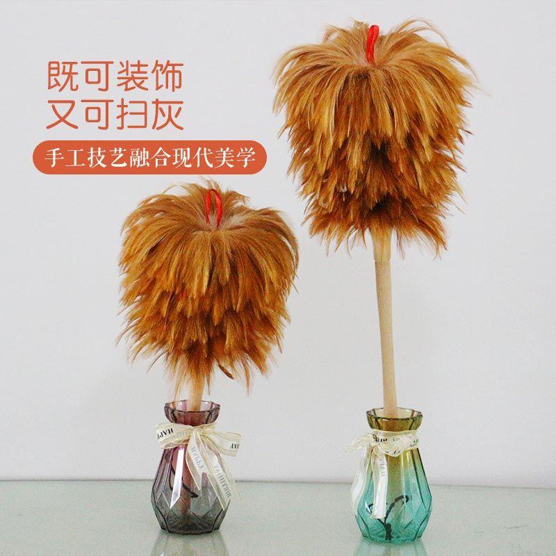 真鸡毛掸子家用扫灰桌面