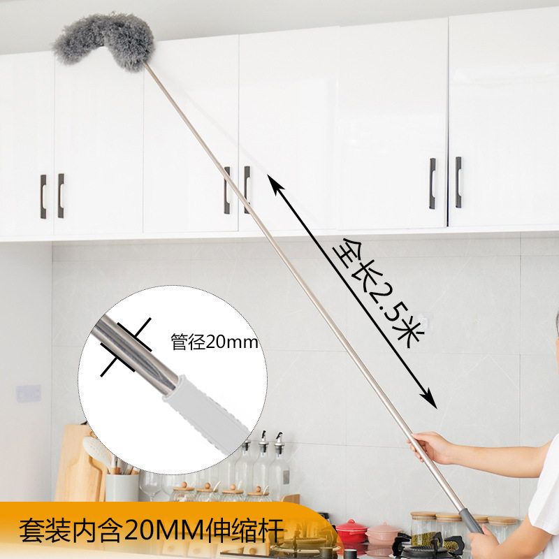 厂家新款除尘掸一杆多头