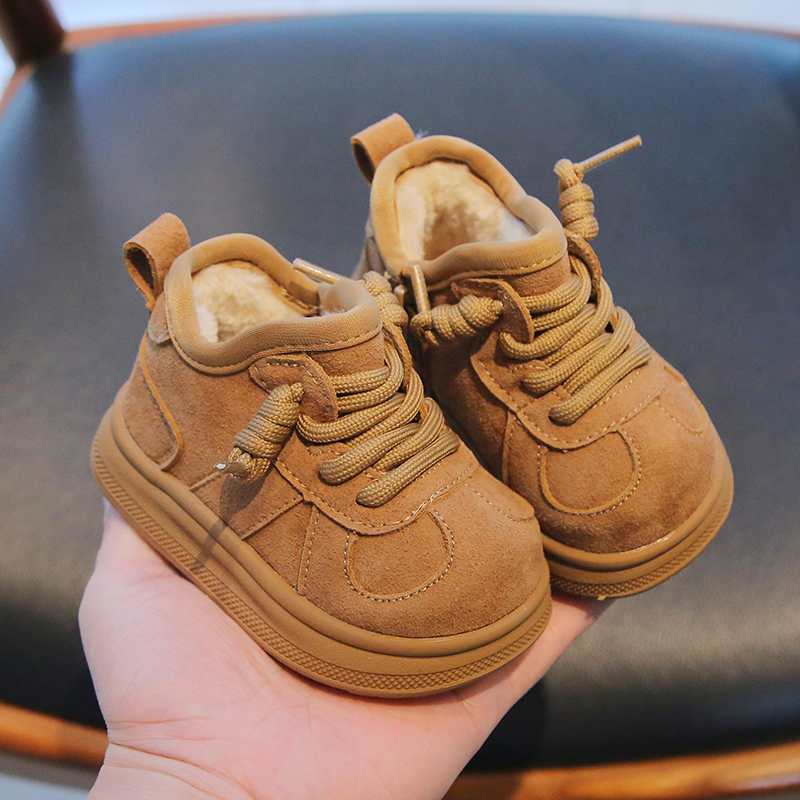 新款宝宝棉鞋加绒保暖小短靴