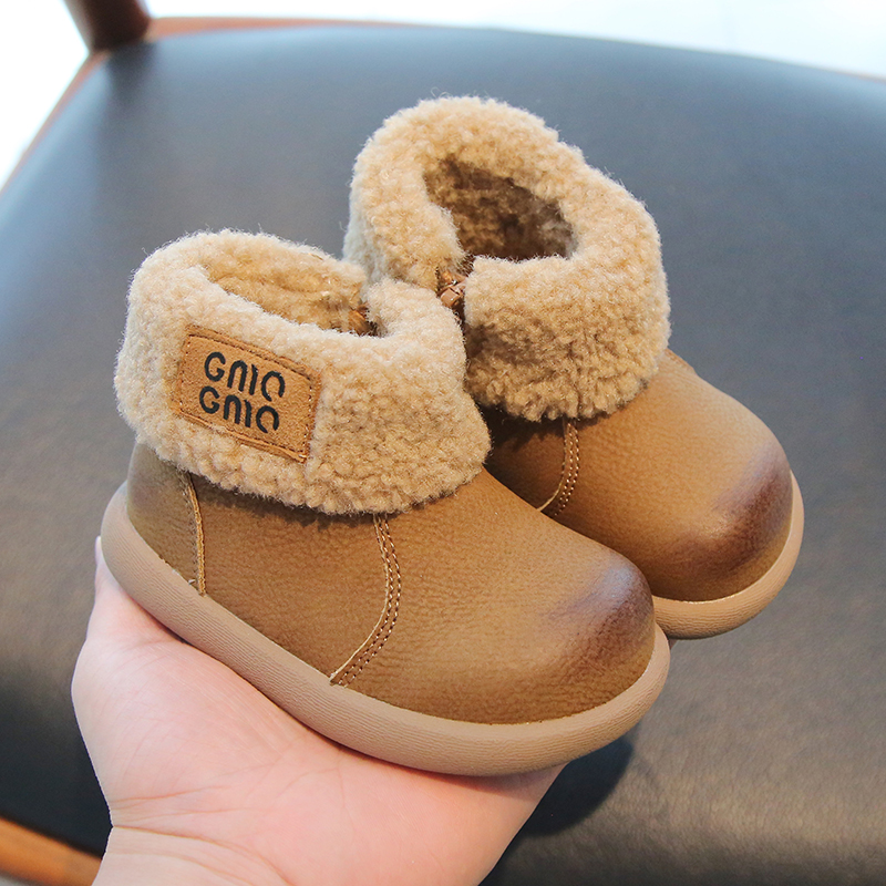 新款宝宝棉鞋英伦风小短靴