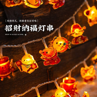 2026马年新年装饰挂件发光灯笼灯串春节挂饰彩灯户外大门氛围布置